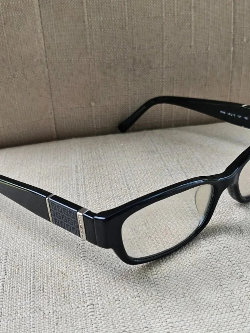 Vintage Fendi Eyeglasses Frame F942 Eyewear Black Unisex Glasses Made in Italy